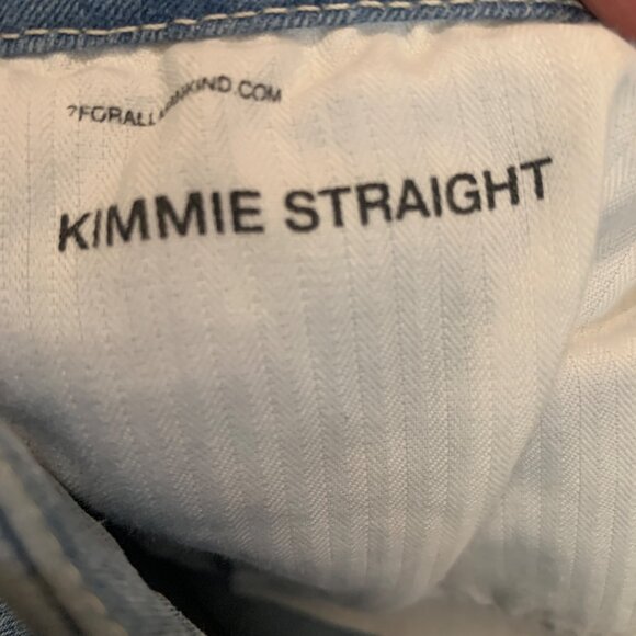 7 For All Man Kind Blair Kimmie Straight 32x34 Light Wash Blue Cottagecore - Picture 13 of 14